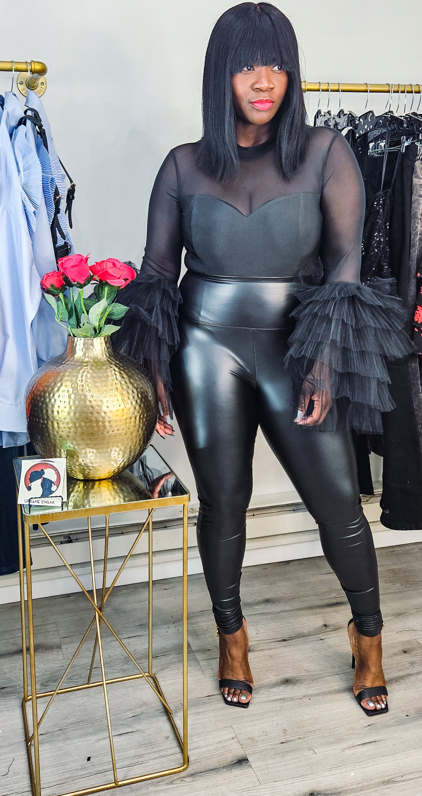 Essential Faux Leather Leggings (PLUS)