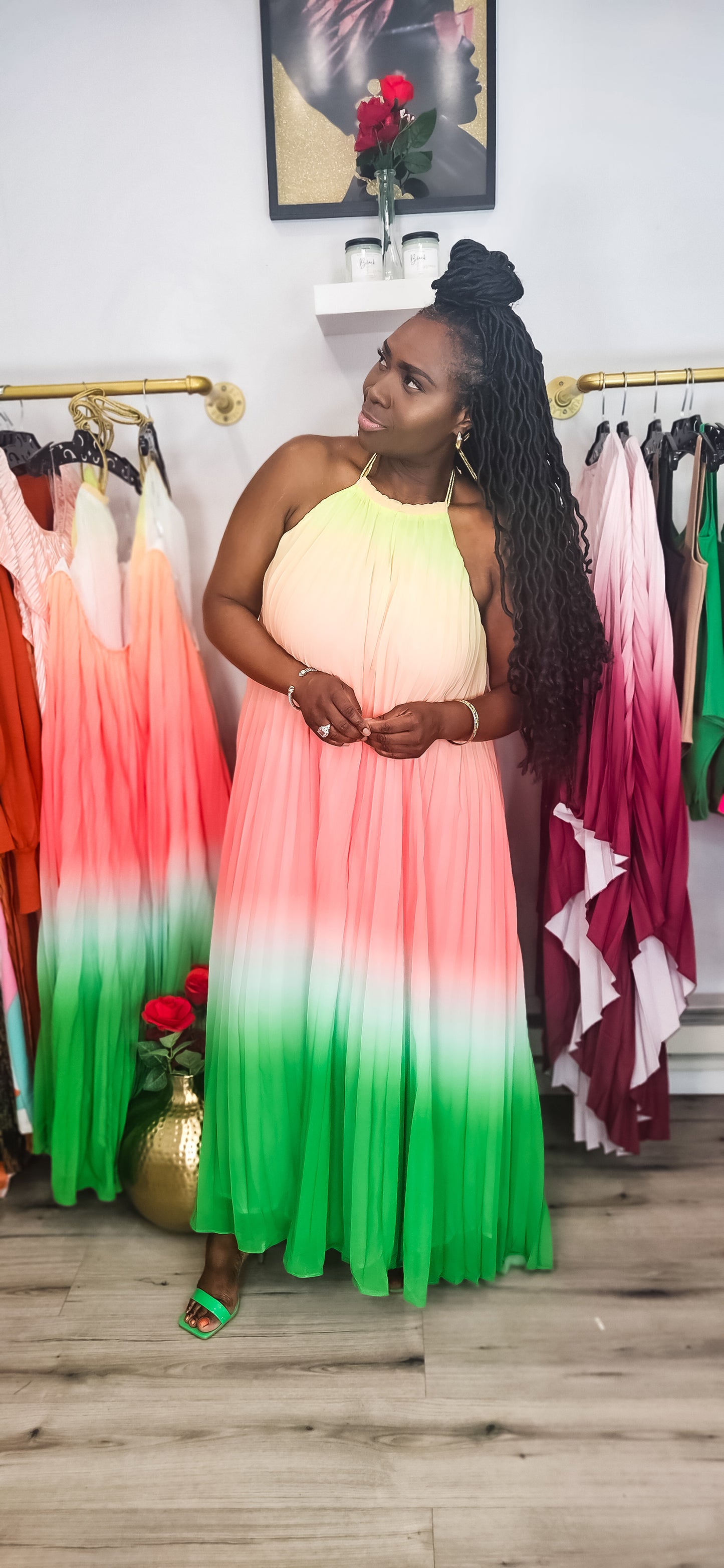 Sandals Ombre halter Dress
