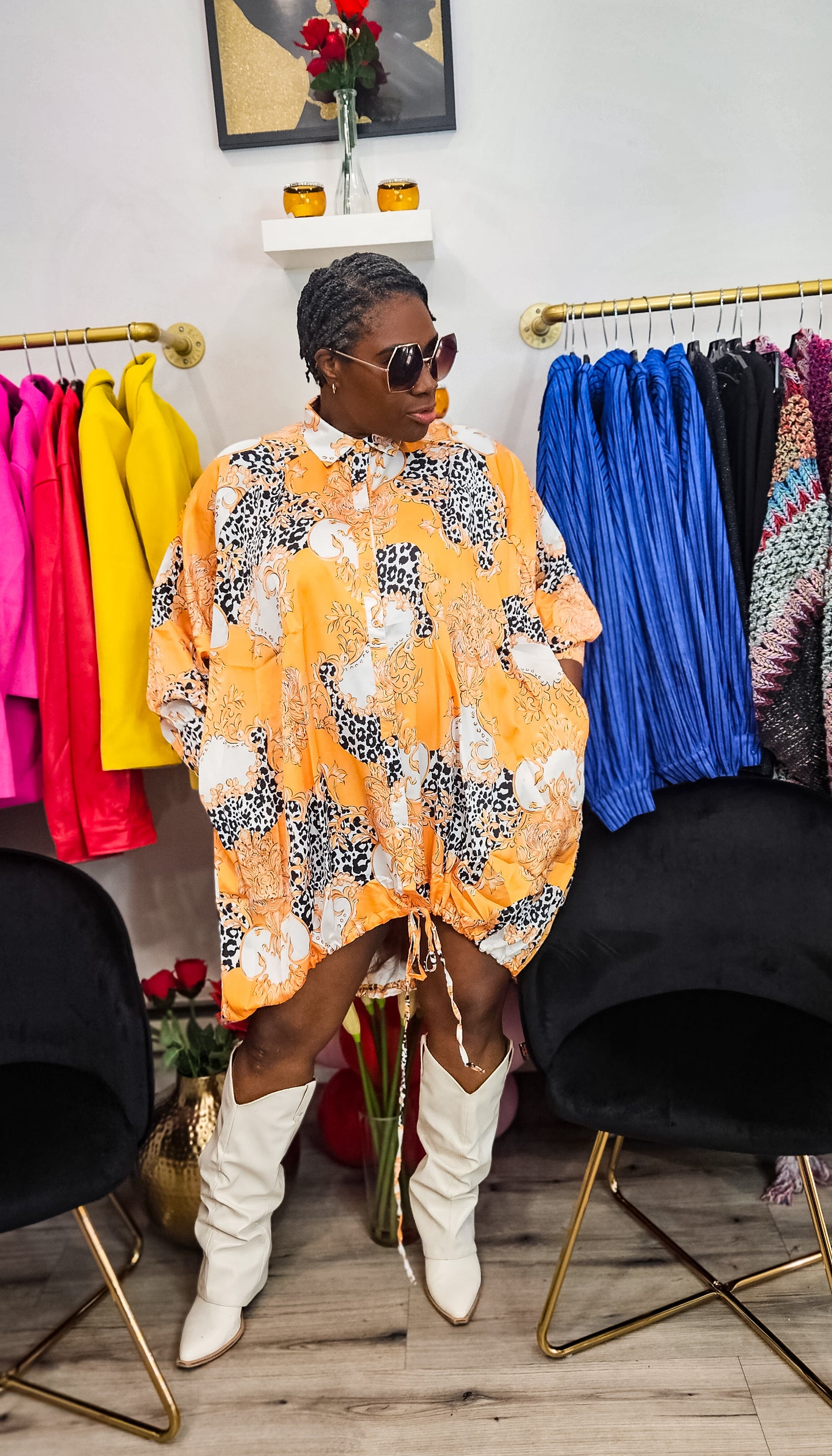 Sexy Jungle Oversized Dress Shirt