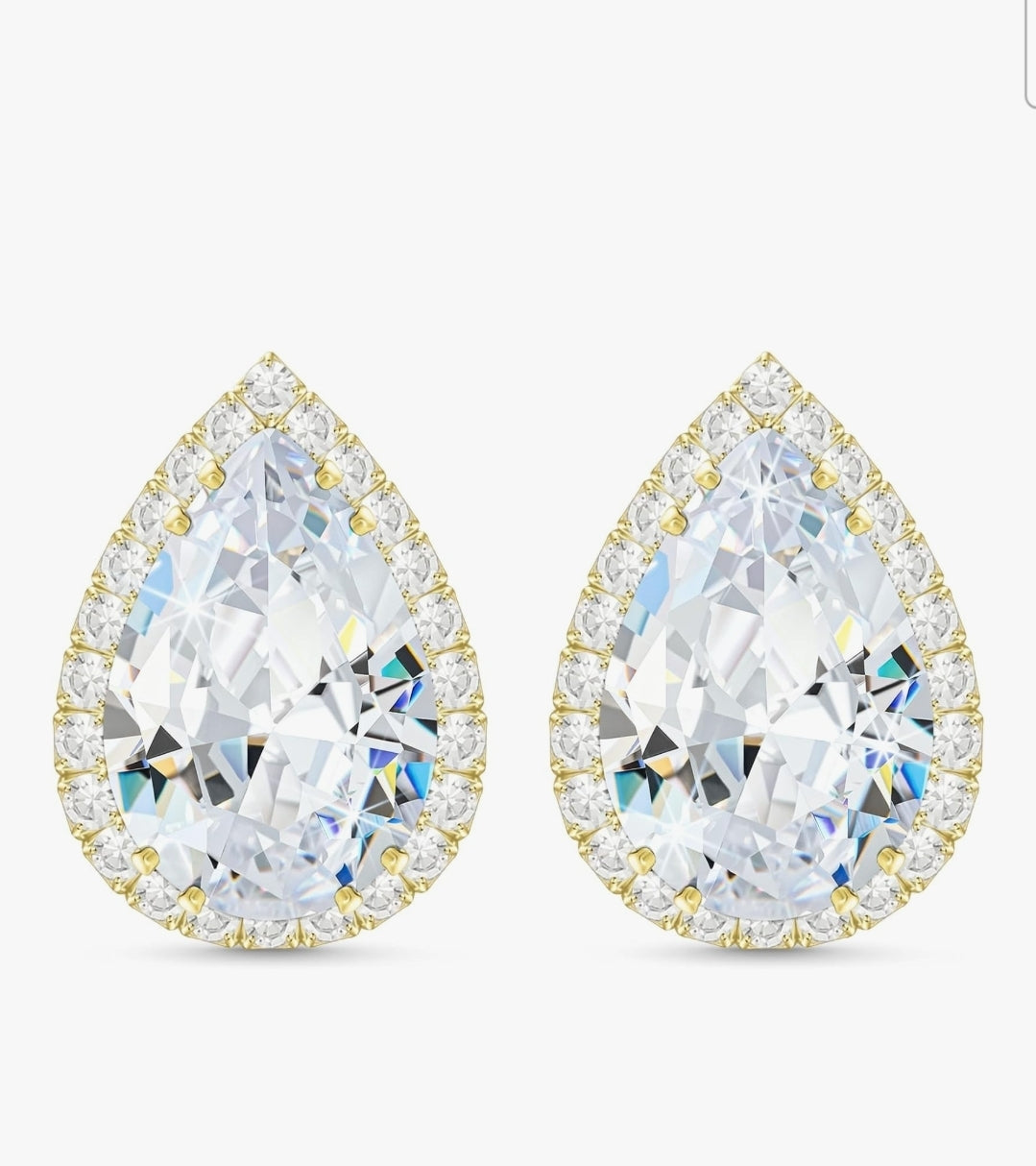Angie B Teardrop cz Diamond Earrings