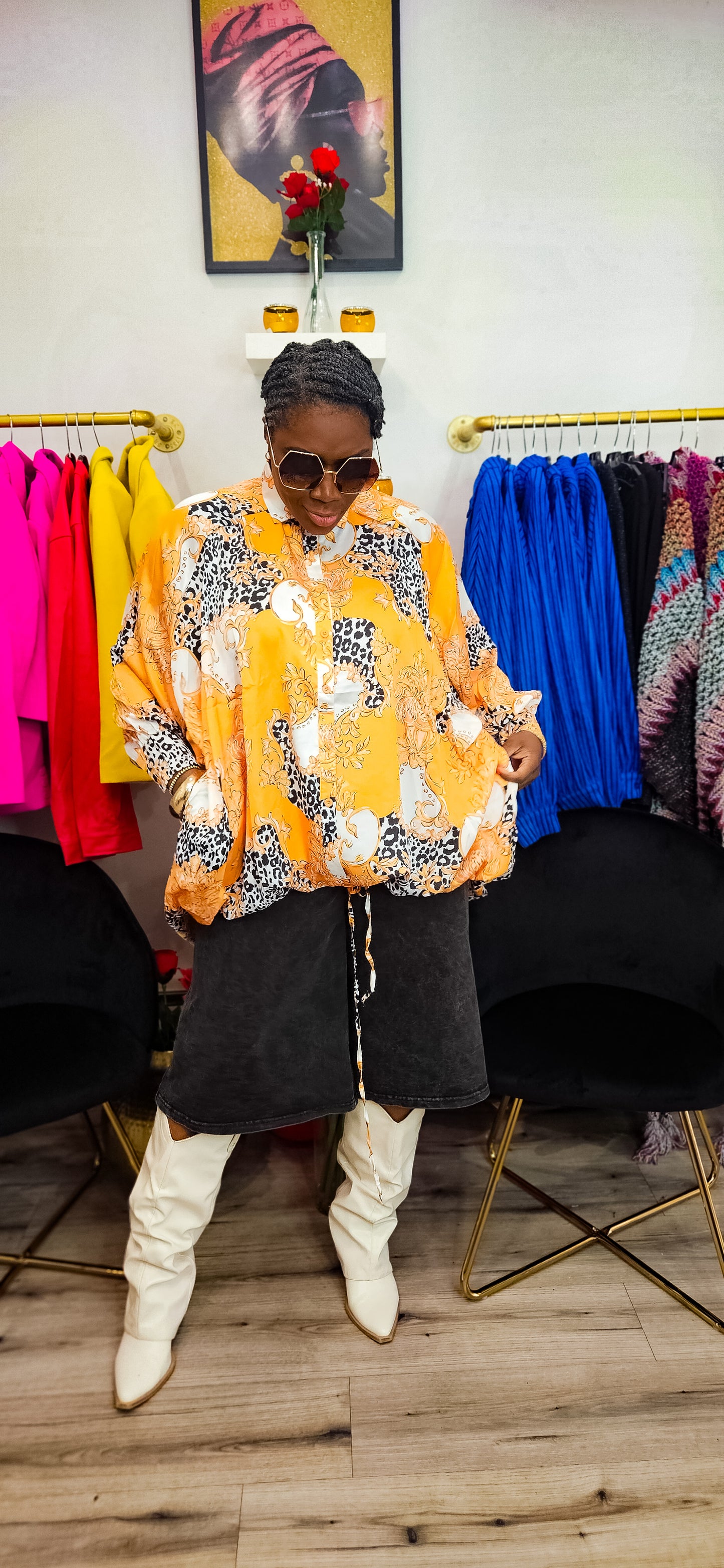 Sexy Jungle Oversized Dress Shirt