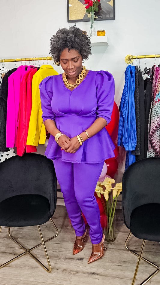 Now Later Scuba Peplum Set