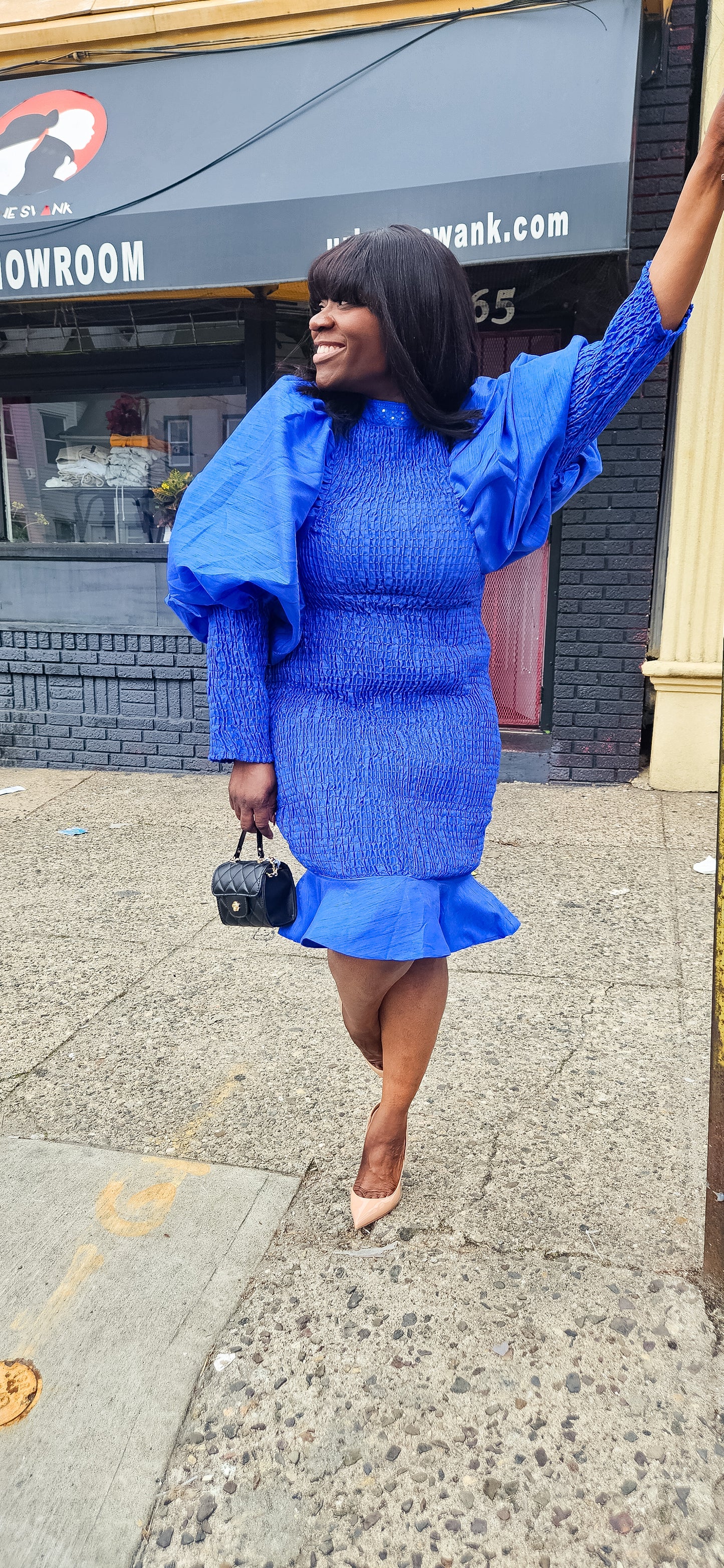 Giving Honor Smocked Puff Sleeve Dress