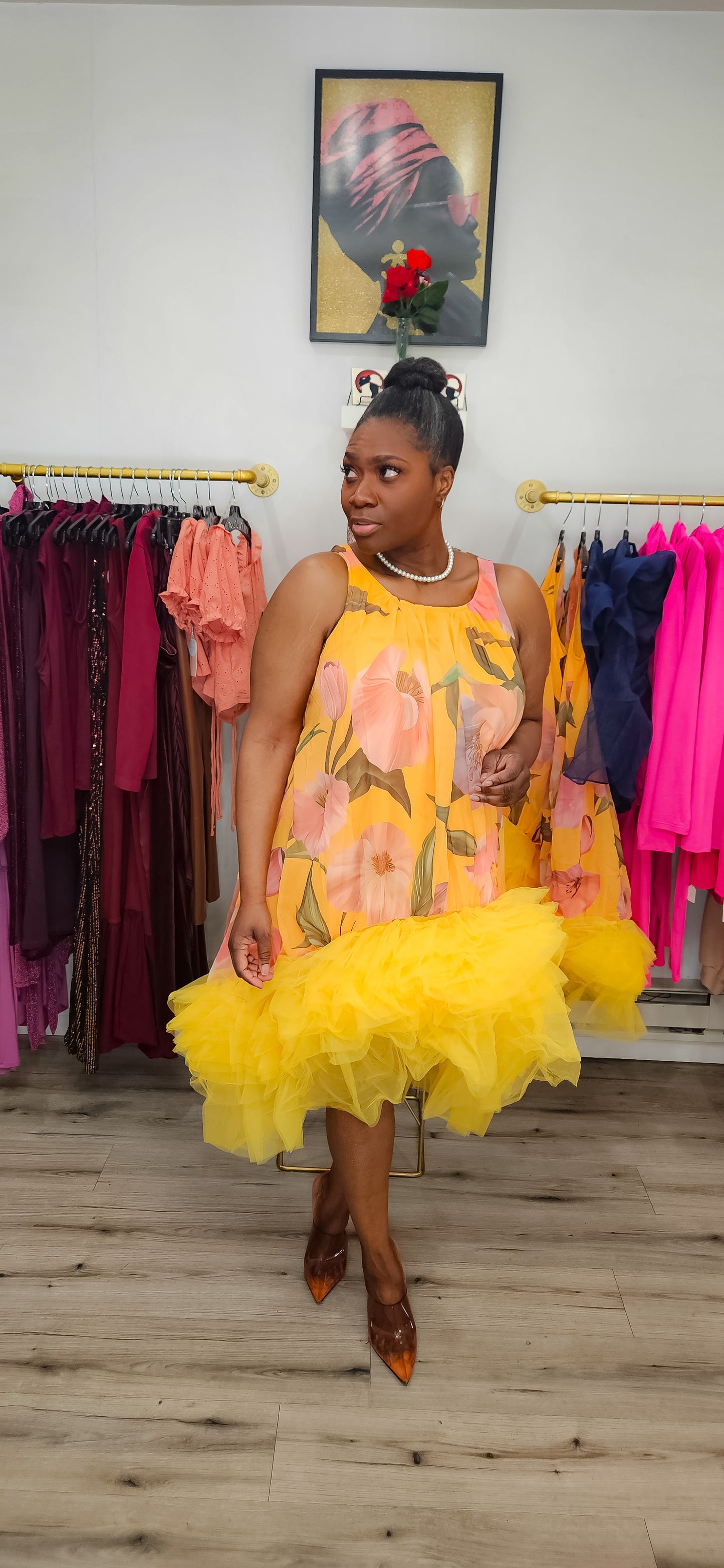Overflow High Low Floral Dress