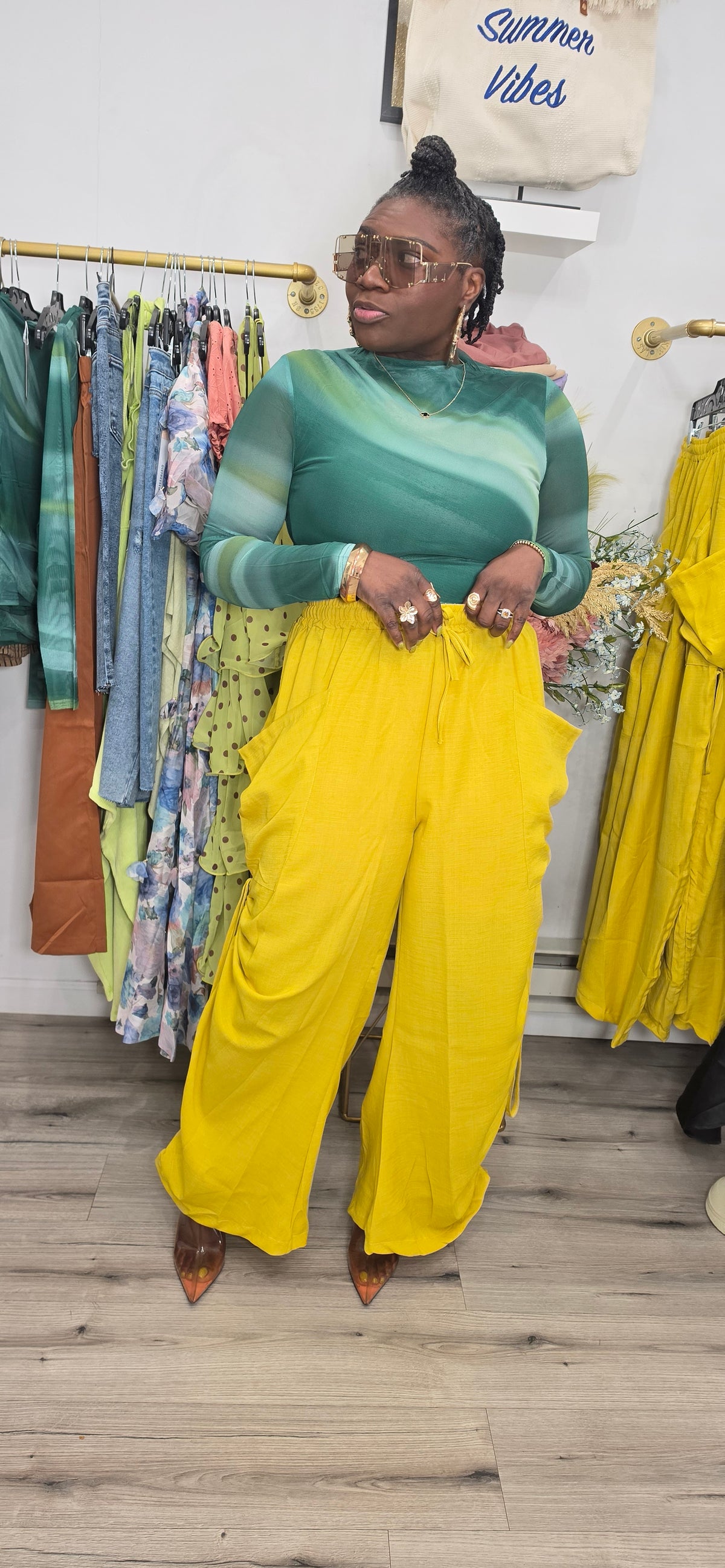 Loose Marbles Sheer Top