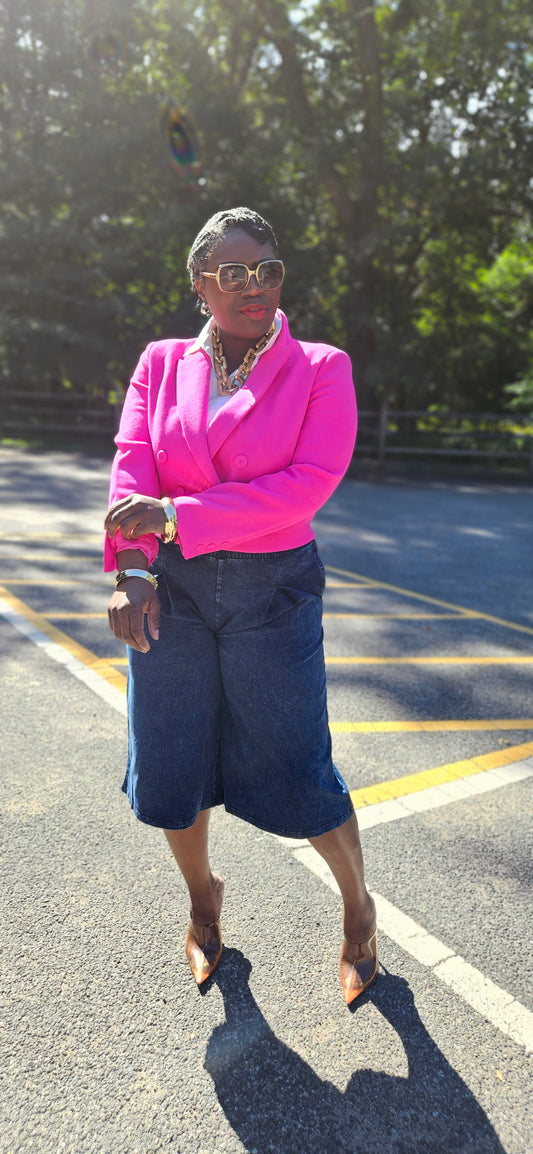 Cup Of Tea Double Breast Blazer Pink*