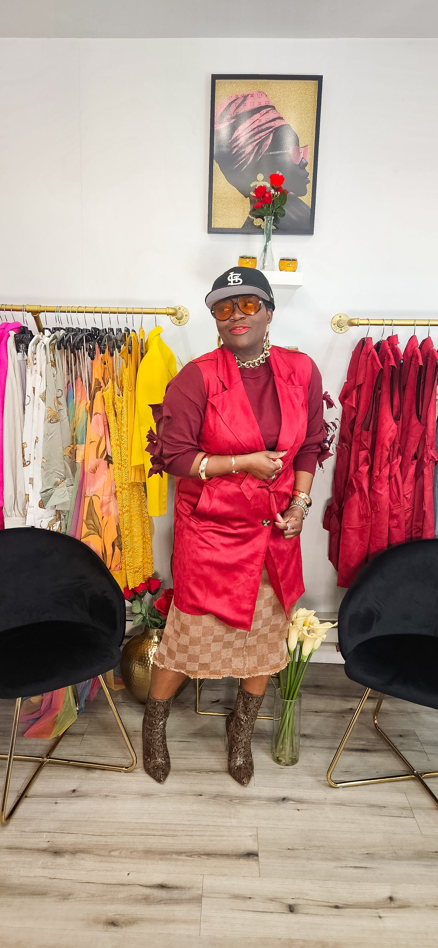 Merlot Reseve Faux Suede Vest