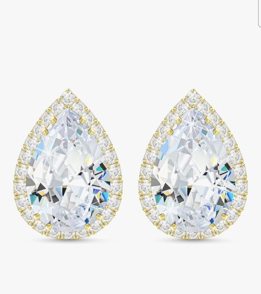 Angie B Teardrop cz Diamond Earrings