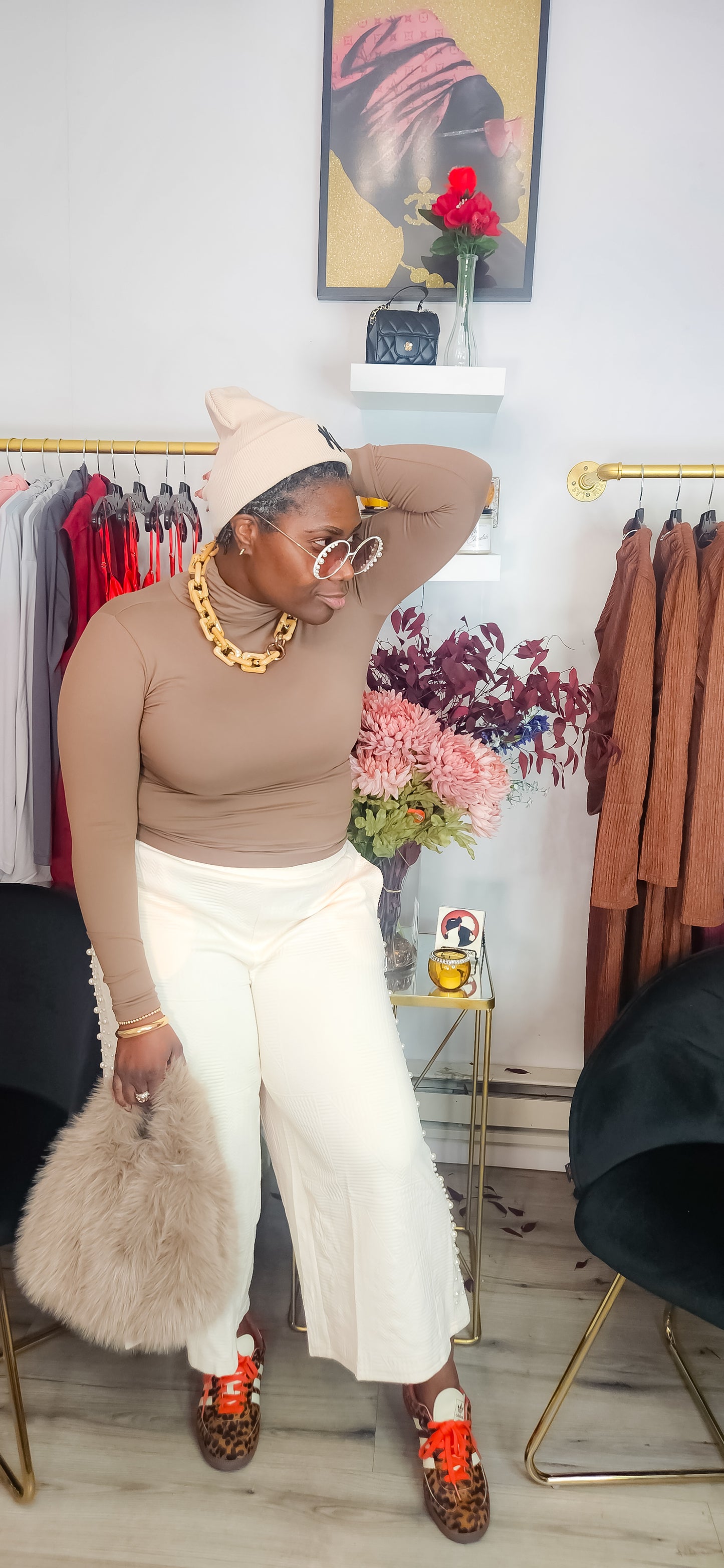 Mother Of Pearls Jacquard Culottes Pants