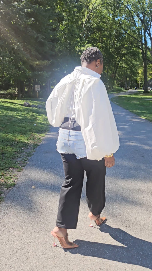 2 Faced Denim/Black Jogger Pants
