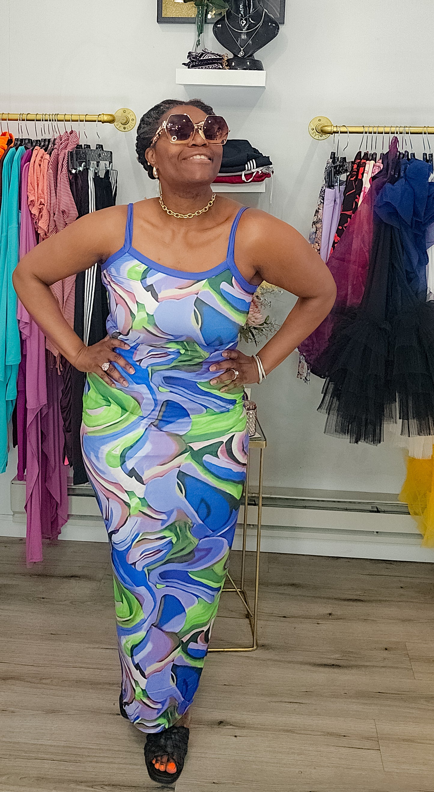 Soft Fruit Maxi Dress