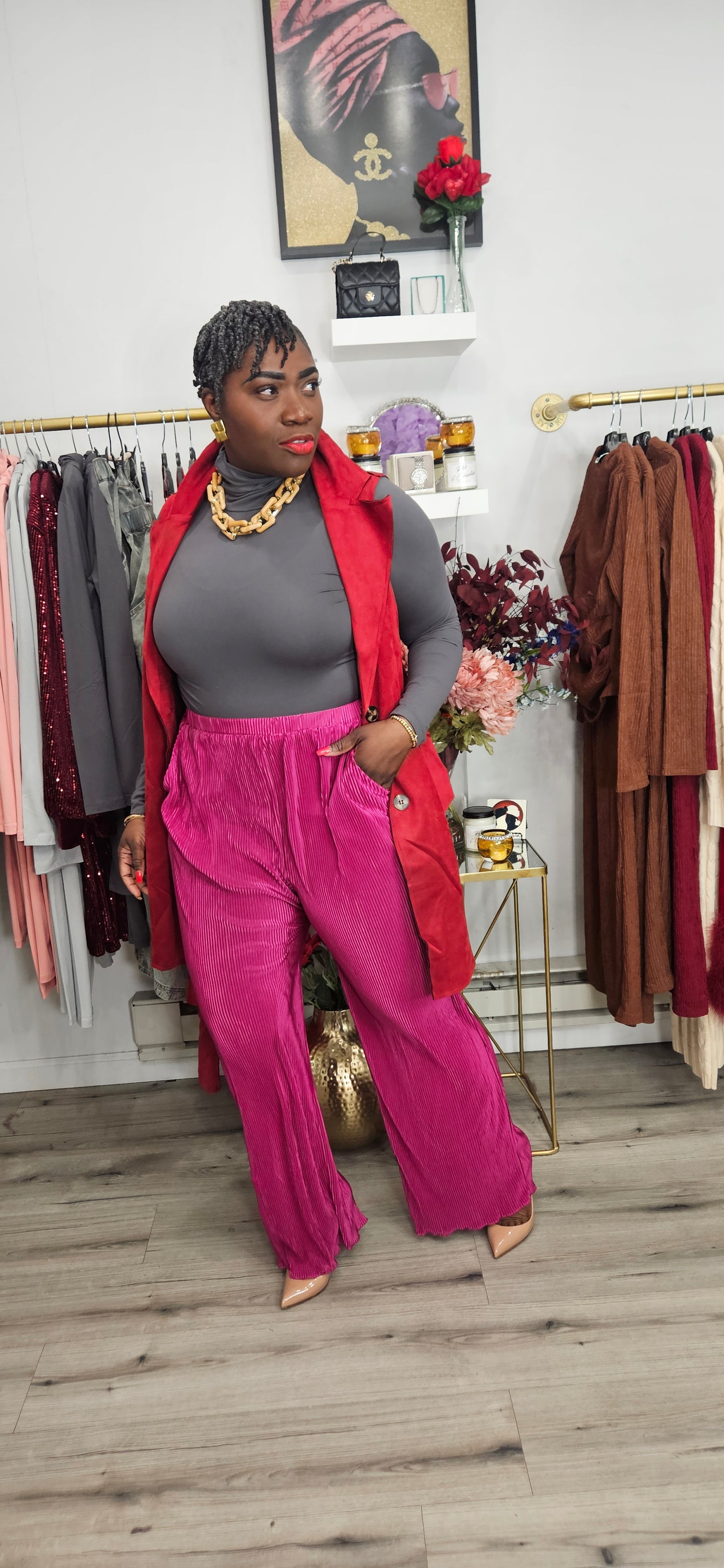 High Def Wide Leg Pants (Plus)