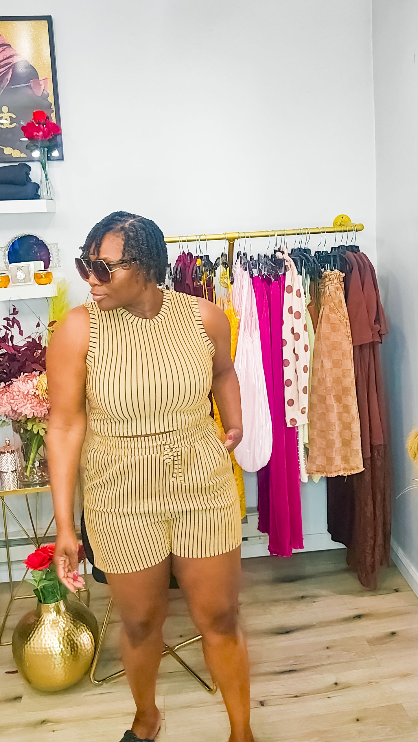 So Gone Drawstring Short Set